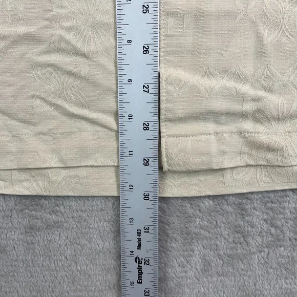 Quiksilver Waterman Shirt Men‎ Large Bege Jacquard Tribal Hawaiian Modal Blend - Picture 7 of 9